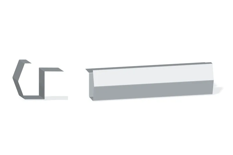 Sculptured Eave Gutter - PBU — Product reference illustration. The shown finish and dimensions are representative; refer to the selected product options.