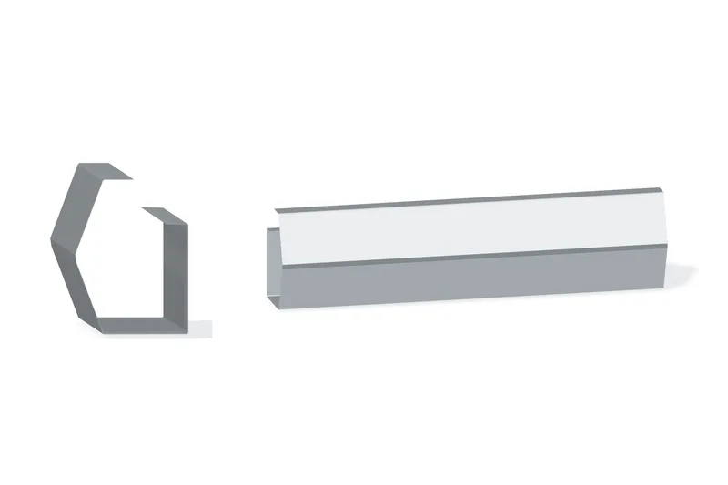 Sculptured Hang-On Gutter - 7.2 Panel — Product reference illustration. The shown finish and dimensions are representative; refer to the selected product options.
