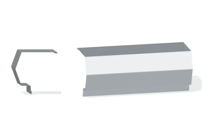 Sculptured High Side Eave Trim · order reference 60.24.018.FL17 — Product reference illustration. The shown finish and dimensions are representative; refer to the selected product options.