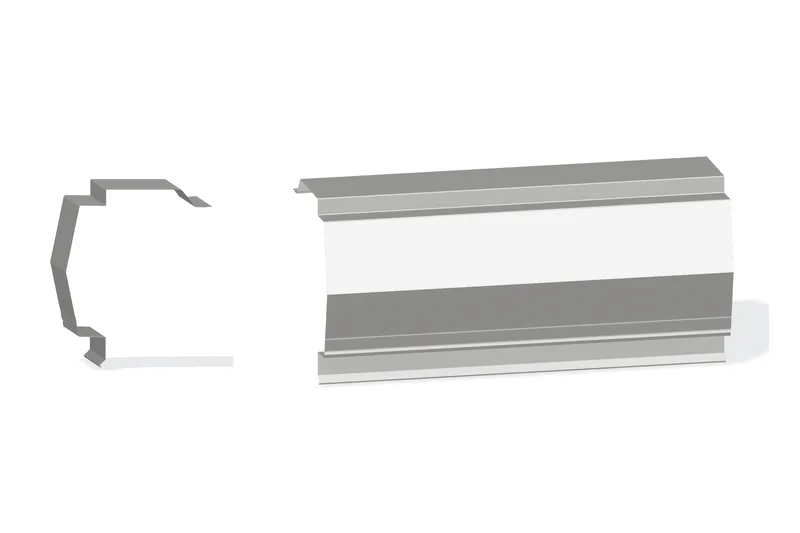 Sculptured Northern Lg. Alt. Rake Trim - PBR — Product reference illustration. The shown finish and dimensions are representative; refer to the selected product options.