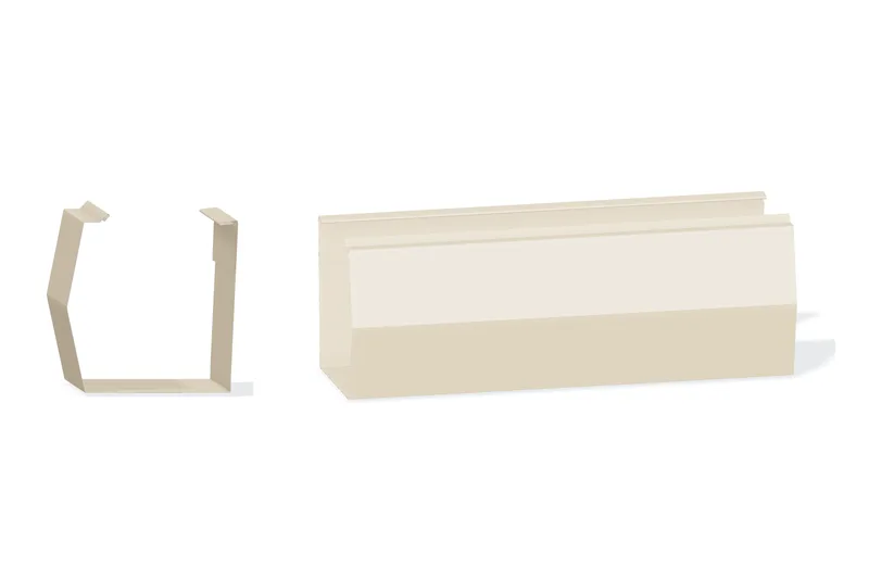 Sculptured Northern Lg. Gutter - PBR, BattenLok HS, SuperLok, Double-Lok, Ultra-Dek — Product reference illustration. The shown finish and dimensions are representative; refer to the selected product options.