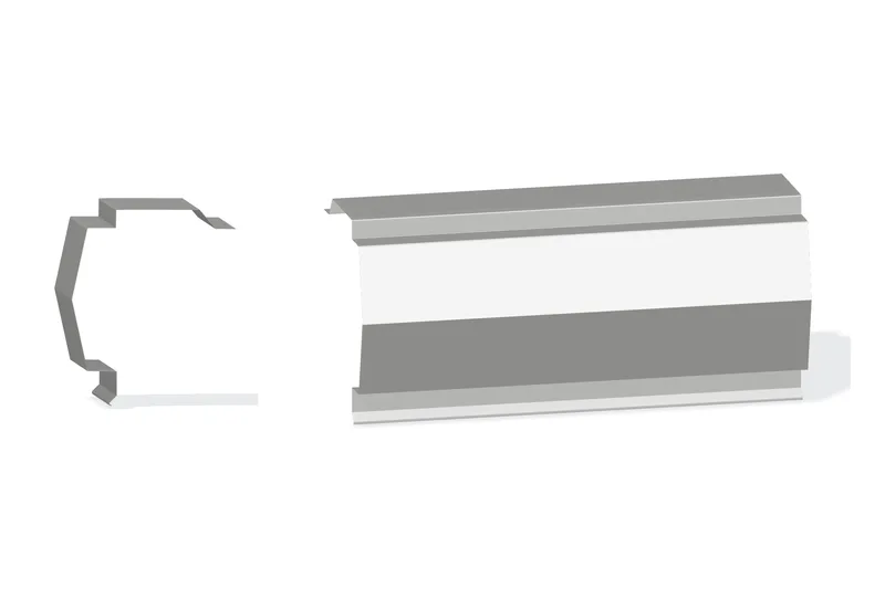 Sculptured Northern Lg. Mitered Alt. Rake Trim - PBR — Product reference illustration. The shown finish and dimensions are representative; refer to the selected product options.