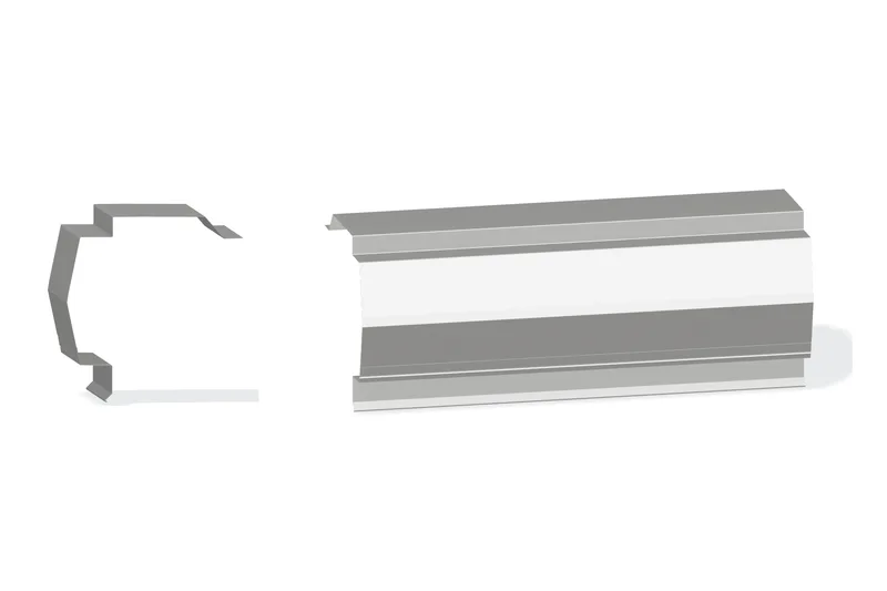 Sculptured Northern Std. Alt. Rake Trim - PBR — Product reference illustration. The shown finish and dimensions are representative; refer to the selected product options.