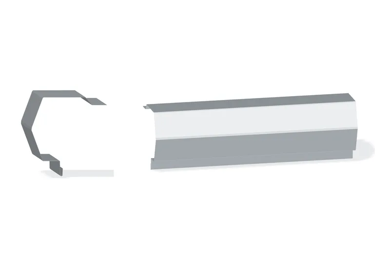 Sculptured Rake Trim - PBR — Product reference illustration. The shown finish and dimensions are representative; refer to the selected product options.
