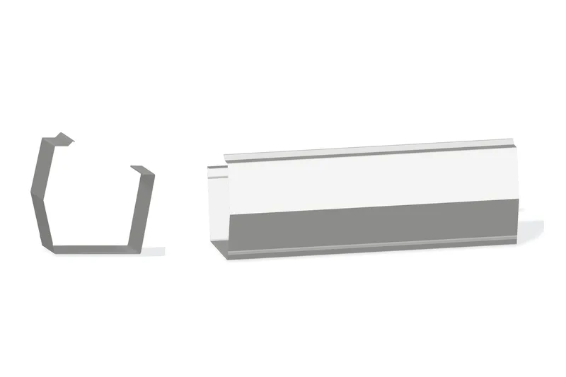 Sculptured Southern Lg. Gutter - Double-Lok, Ultra-Dek — Product reference illustration. The shown finish and dimensions are representative; refer to the selected product options.