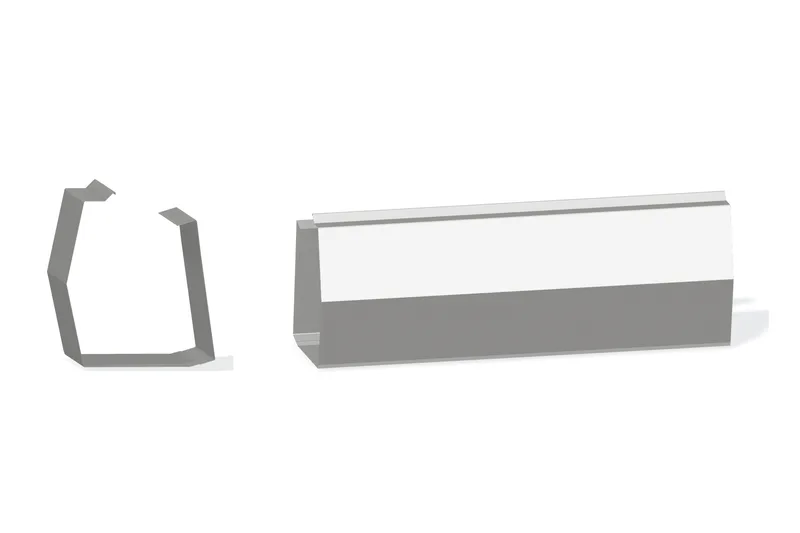 Sculptured Southern Lg. Mitered Gutter - PBR — Product reference illustration. The shown finish and dimensions are representative; refer to the selected product options.