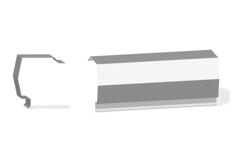 Sculptured Southern Lg. Mitered Alt. Rake Trim - PBR — Product reference illustration. The shown finish and dimensions are representative; refer to the selected product options.