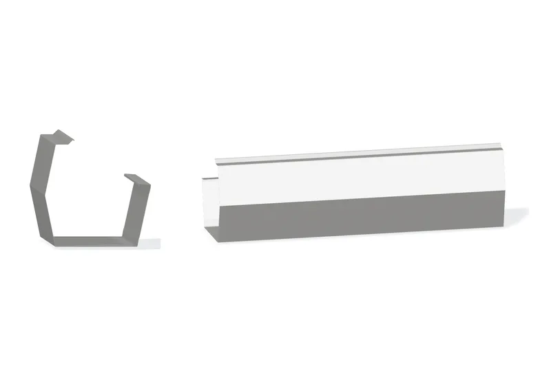 Sculptured Southern Std. Gutter - Double-Lok, Ultra-Dek — Product reference illustration. The shown finish and dimensions are representative; refer to the selected product options.