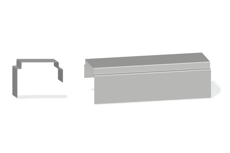 Sculptured Southern Std. Gutter Expansion Cap - BattenLok HS, SuperLok — Product reference illustration. The shown finish and dimensions are representative; refer to the selected product options.
