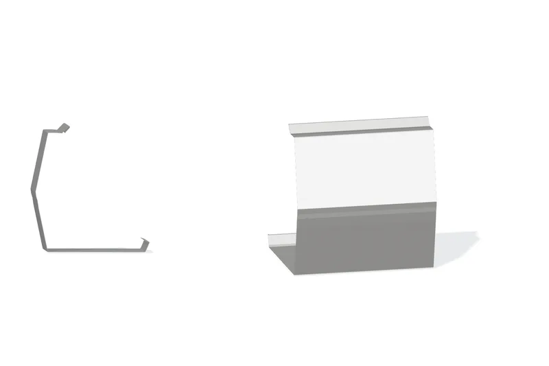 Sculptured Southern Std. Gutter Expansion Cover - BattenLok HS, SuperLok — Product reference illustration. The shown finish and dimensions are representative; refer to the selected product options.